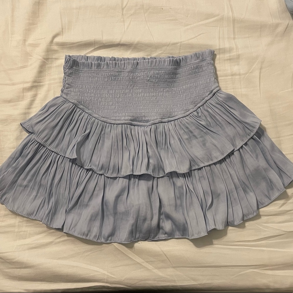 Powder Blue Mustard Seed Ruffled Skort